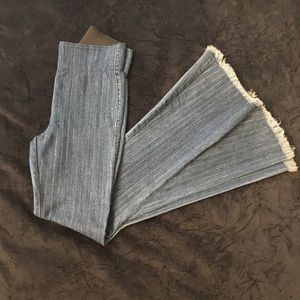 Show Me Your MUMU Pin Striped Flare Jeans